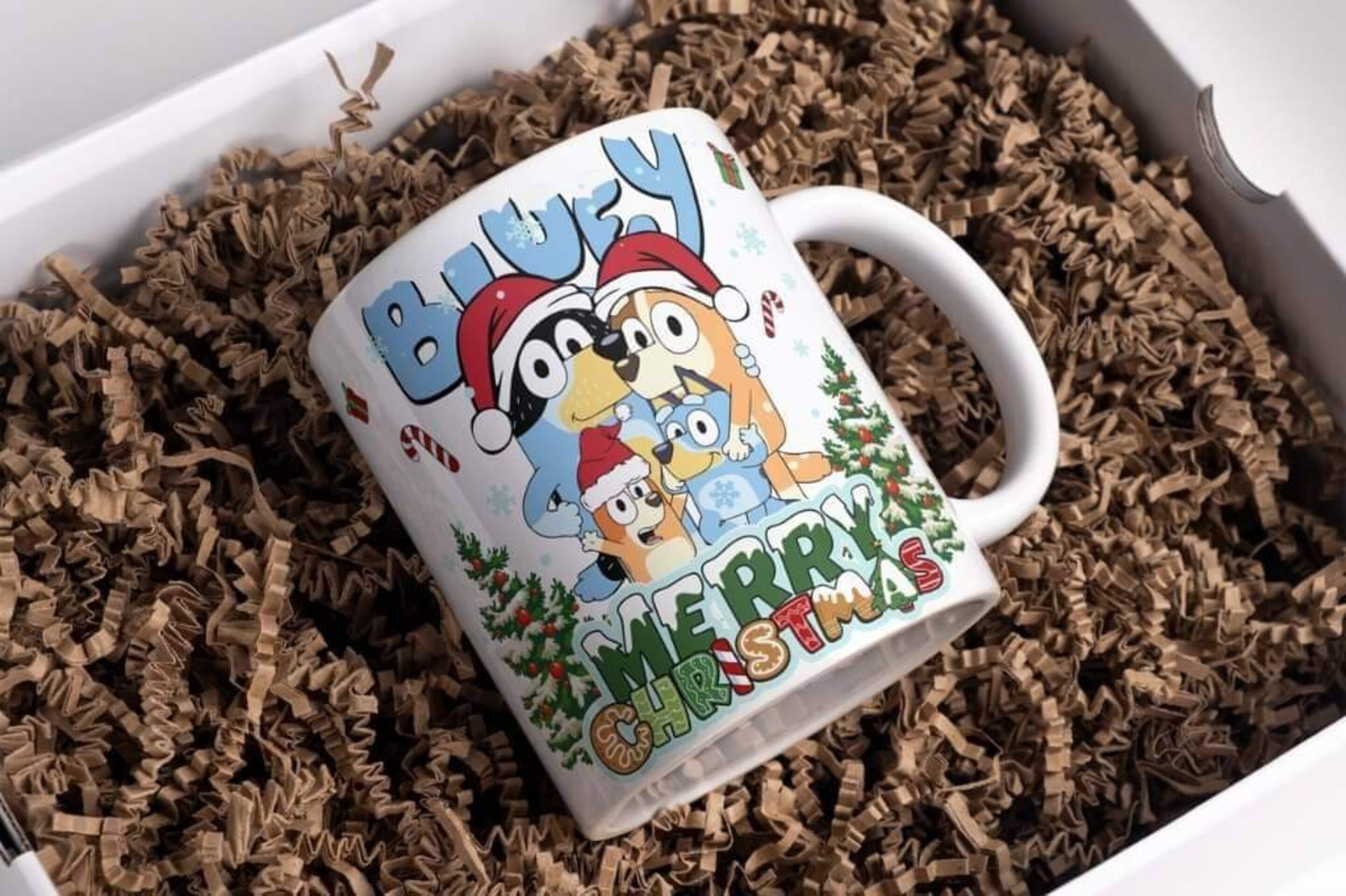 Taza Bluey navideñas - 2