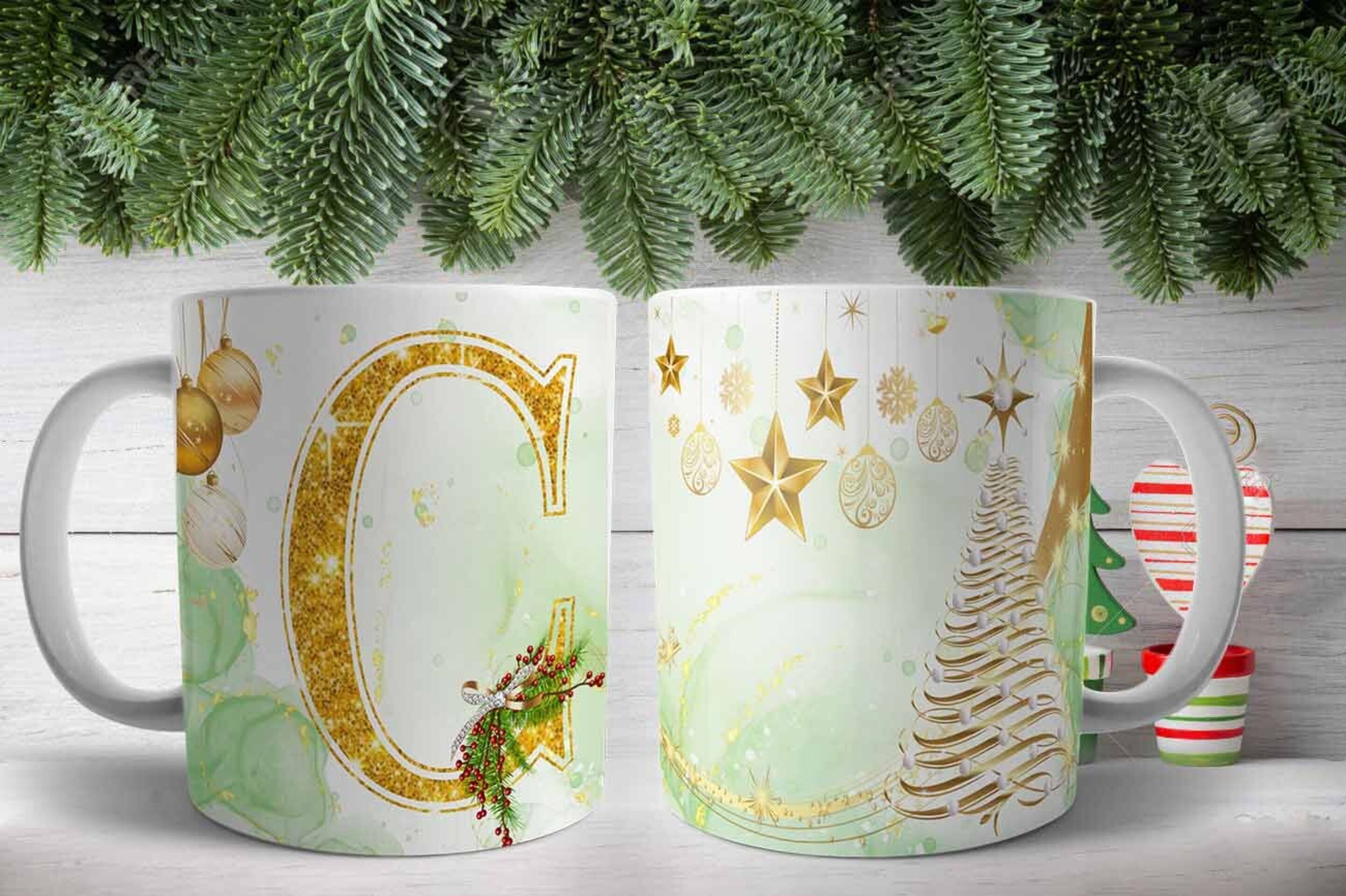 Tazas iniciales Navidad - 2